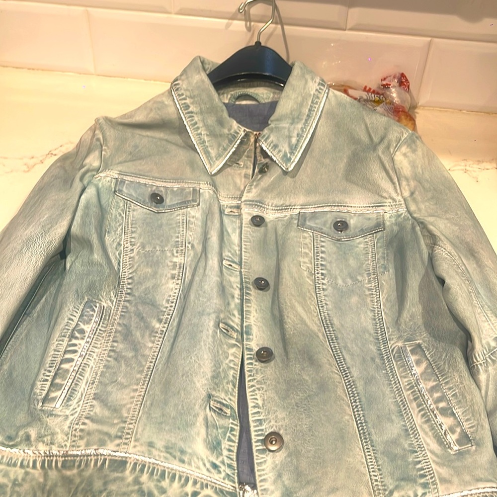 Leather jacket that looks like denim